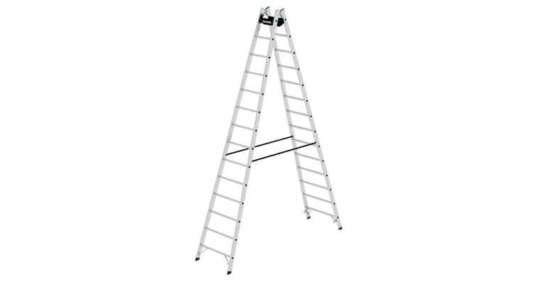 Aluminium-Stehleiter 2x14 Sprossen Arbeitshöhe 5,30 m Leiterlänge 4,07 m