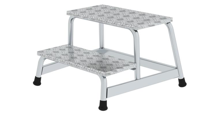 Aluminium-Arbeitspodest starr 2 Stufen Arbeitshöhe 2,40 m Podesthöhe 0,40 m