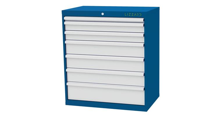 1084460606 Lizzard Schubladenschrank 7 Schubladen B900xT575xH1020mm RAL5010/7035