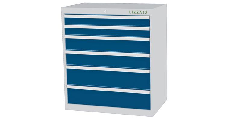 1084460905 Lizzard Schubladenschrank 6 Schubladen B900xT575xH1020mm RAL7035/5010