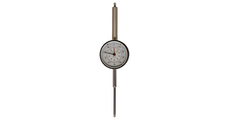 Dial gauge read. 0.01 mm accuracy per factory stand. large MR 50 mm dia. 58 mm