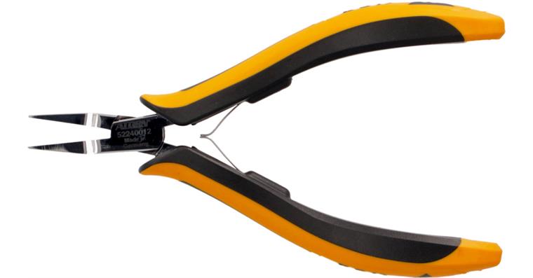 ATORN ESD precision electronics flat nose pliers, 130 mm, short jaws without cut