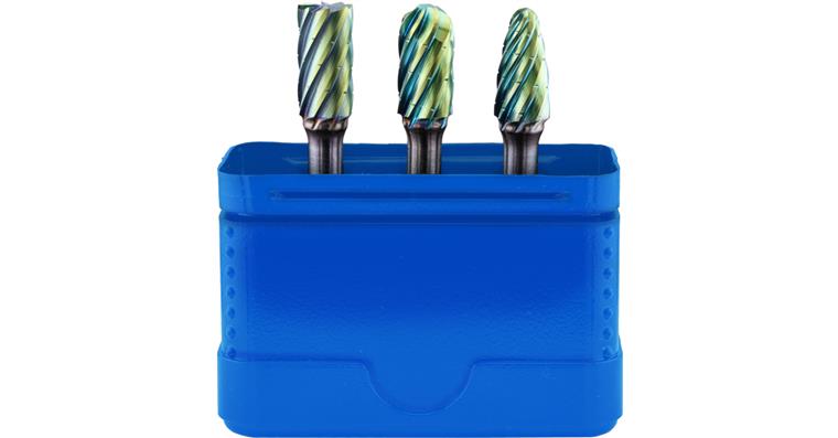 ATORN carbide bur set, 3 pieces, green, 10 mm