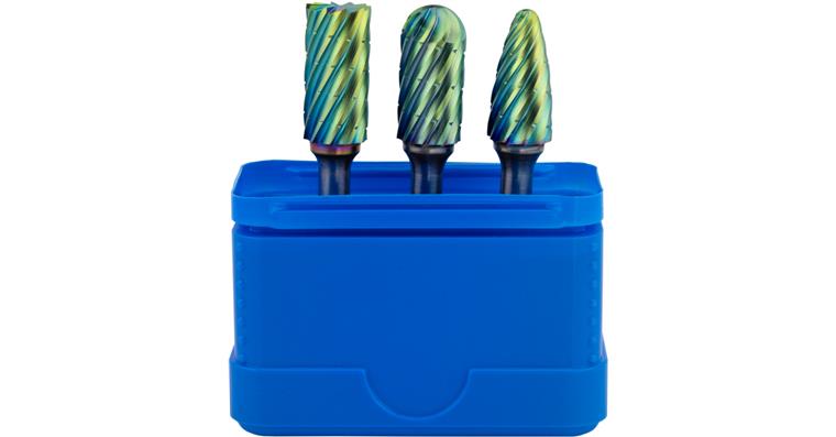 ATORN carbide bur set, 3 pieces, green, 12 mm