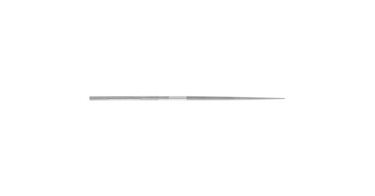 Precision needle file, round, shaft dia. 3 mm L=140 mm S-cut 1