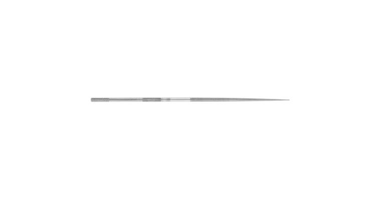 Precision needle file, round, shaft dia. 3 mm L=140 mm S-cut 2