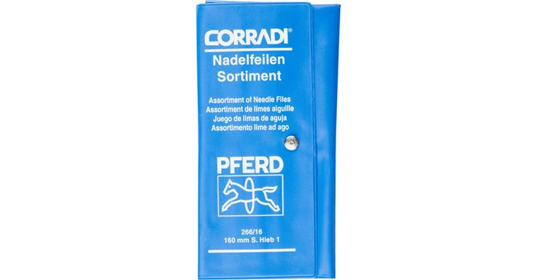 Prec. needle files set, 12 pieces, medium grit, in case, L=160 mm, Swiss cut 1