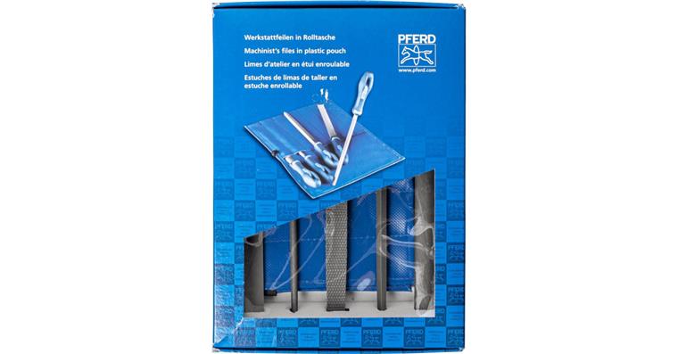 Werkstattfeilen/-raspel-Set 5-tlg. Rolltasche 200mm für die grobe Zerspanung