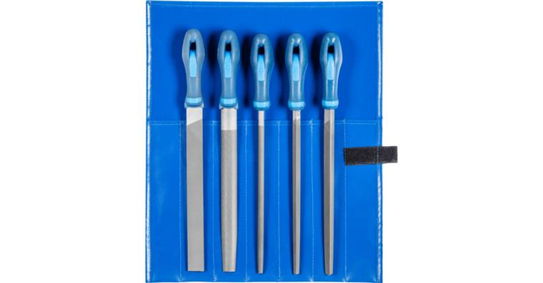 Werkstattfeilen-Satz 5-tlg. Rolltasche 250mm Hieb 1 grobe Zerspanung/Schruppen