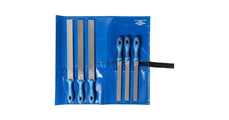 1001425307 Werkstattfeilen-Satz 6-tlg. Rolltasche 200/300mm von Schruppen bis Schlichten