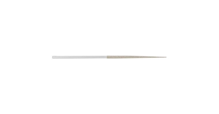 Diamond needle file, round, D 126 medium, length 140mm, shank dia. 3mm