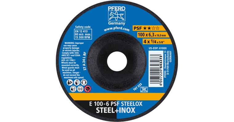 1001434963 Schruppscheibe PSF STEELOX E 100x6,3x16 mm