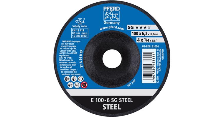Schruppscheibe SG STEEL E 100x6,3x16 mm