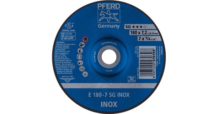 1001436760 Schruppscheibe SG INOX E 180x7,2x22,23 mm