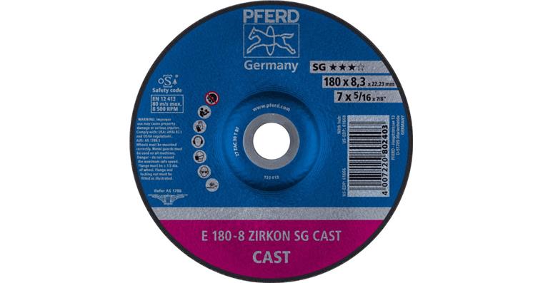 Schruppscheibe SGP CAST ZIRKON E 180x8,3x22,23 mm
