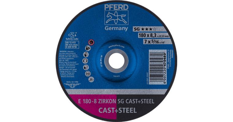 1001429169 Schruppscheibe SG CAST+STEEL ZIRKON E 180x8,3x22,23 mm
