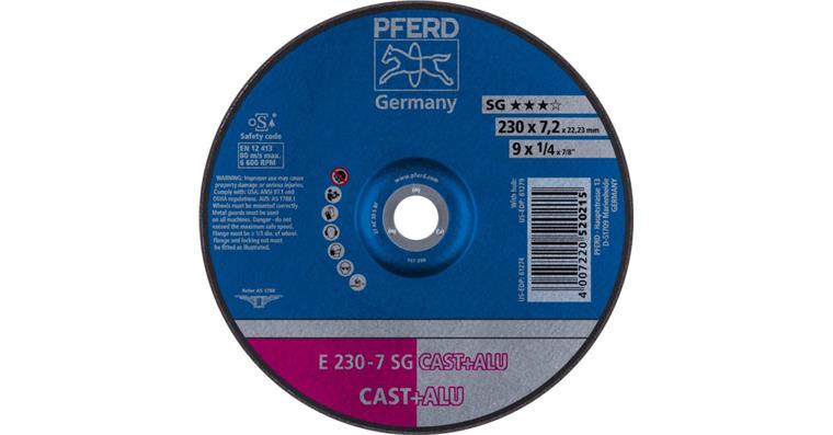 1001433957 Schruppscheibe SG CAST+ALU E 230x7,2x22,23 mm