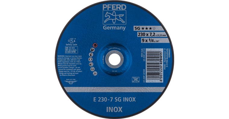 Schruppscheibe SG INOX E 230x7,2x22,23 mm