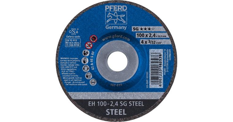 Trennscheibe SG STEEL gekröpft EH 100x2,4x16 mm