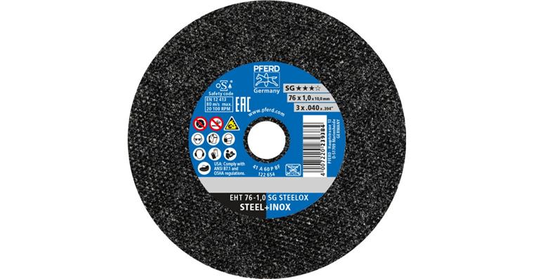Klein-Trennscheibe SG STEELOX gerade EHT 76x1,0x10 mm
