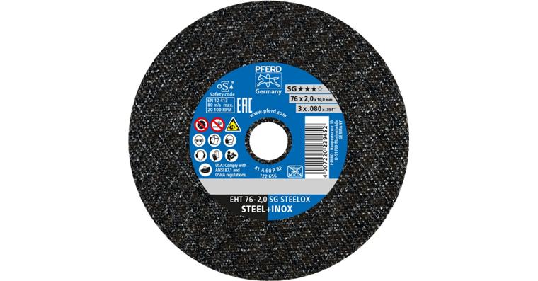 Small free-hand cutting disc power line SG-ELASTIC hole 10 mm dia. 76x2.1 mm