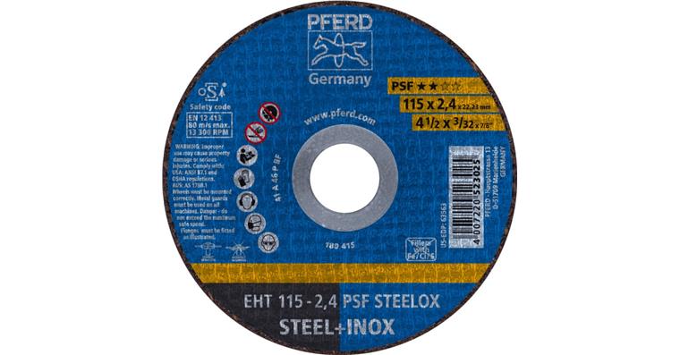Free-hand cutting disc, straight, universal line PSF STEELOX grit 46 115x2.4 mm