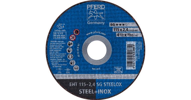 Free-hand cutting disc, straight, power line SG STEELOX grit 46 115x2.4 mm