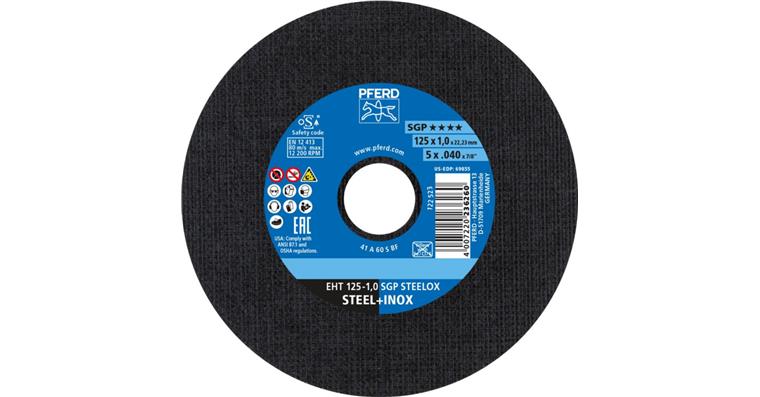 Free-hand cutting disc, straight, special line SGP STEELOX grit 60 125x1.0 mm