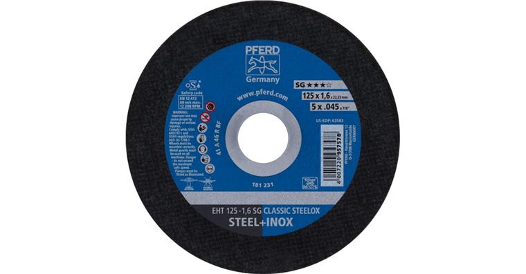 Trennscheibe SG CLASSIC STEELOX gerade EHT 125x1,6x22,23 mm
