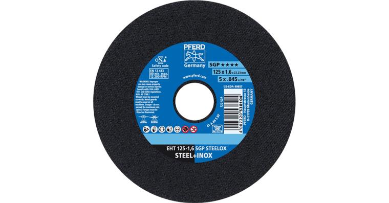 Free-hand cutting disc, straight, special line SGP STEELOX grit 46 125x1.6 mm