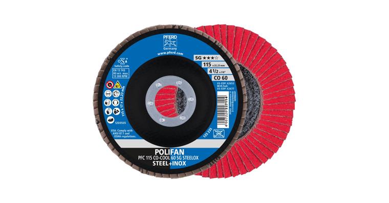 Fächerschleifscheibe POLIFAN CO-COOL SG STEELOX konisch PFC 115x22,23 mm K60