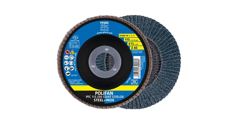 Fächerschleifscheibe POLIFAN START STEELOX konisch PFC 115x22,23 mm Z40