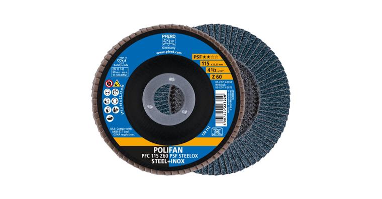 Fächerschleifscheibe POLIFAN PSF STEELOX konisch PFC 115x22,23 mm Z60