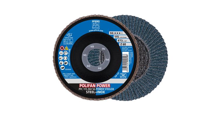 Fächerschleifscheibe POLIFAN POWER SG STEELOX konisch PFC 115x22,23 mm Z60