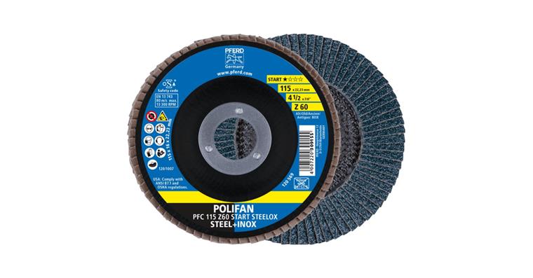 Fächerschleifscheibe POLIFAN START STEELOX konisch PFC 115x22,23 mm Z60