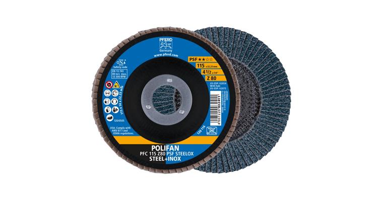 Fächerschleifscheibe POLIFAN PSF STEELOX konisch PFC 115x22,23 mm Z80