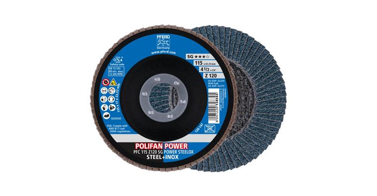 Fächerschleifscheibe POLIFAN POWER SG STEELOX konisch PFC 115x22,23 mm Z120
