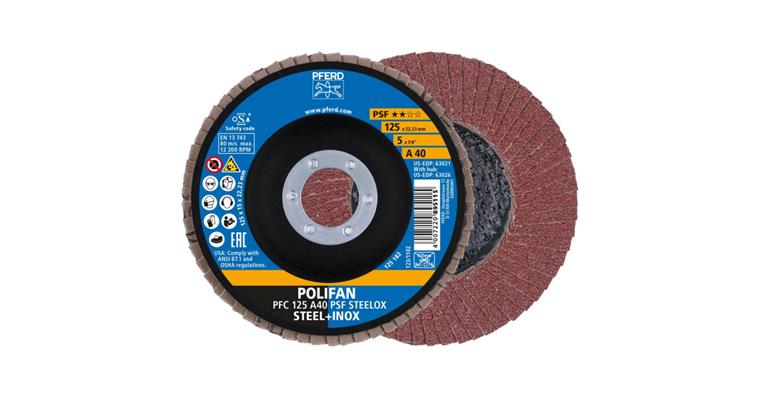 Fächerschleifscheibe POLIFAN PSF STEELOX konisch PFC 125x22,23 mm A40