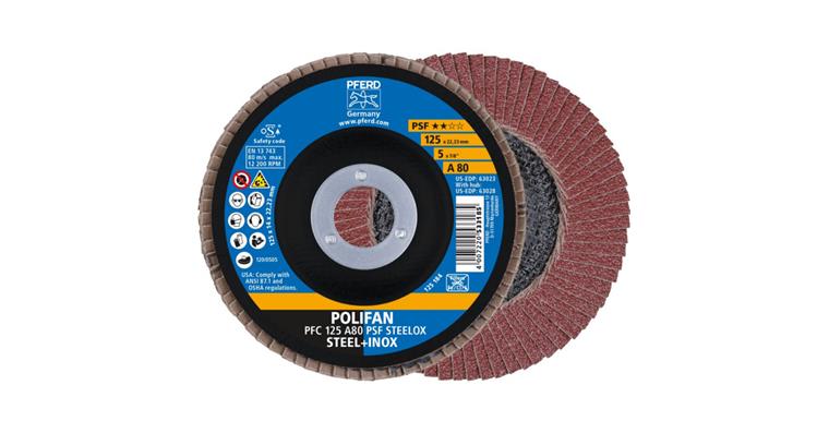 Fächerschleifscheibe POLIFAN PSF STEELOX konisch PFC 125x22,23 mm A80