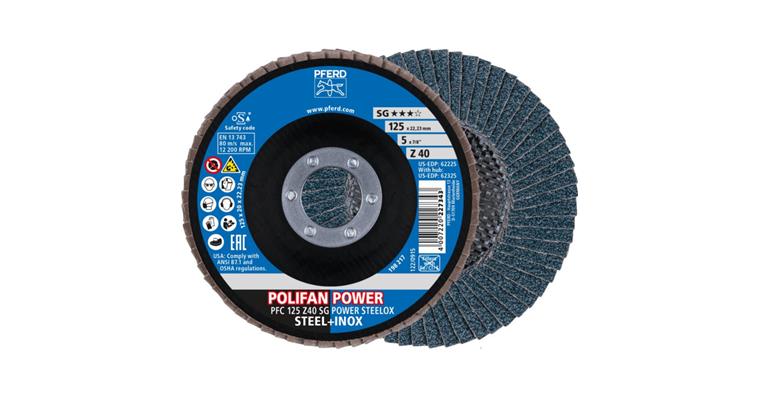 Fächerschleifscheibe POLIFAN POWER SG STEELOX konisch PFC 125x22,23 mm Z40