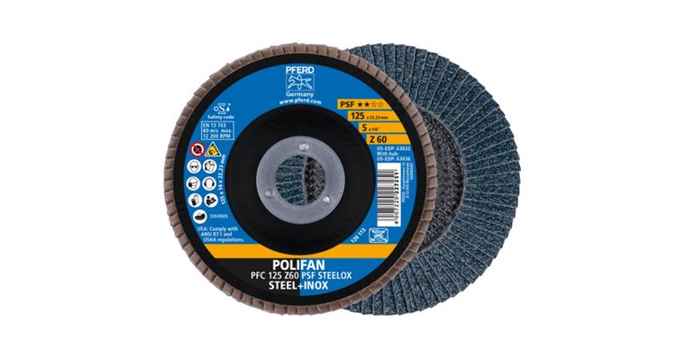 Fächerschleifscheibe POLIFAN PSF STEELOX konisch PFC 125x22,23 mm Z60