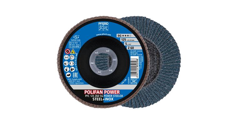 Fächerschleifscheibe POLIFAN POWER SG STEELOX konisch PFC 125x22,23 mm Z60