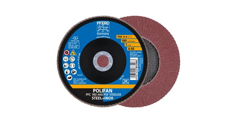Fächerschleifscheibe POLIFAN PSF STEELOX konisch PFC 180x22,23 mm A60