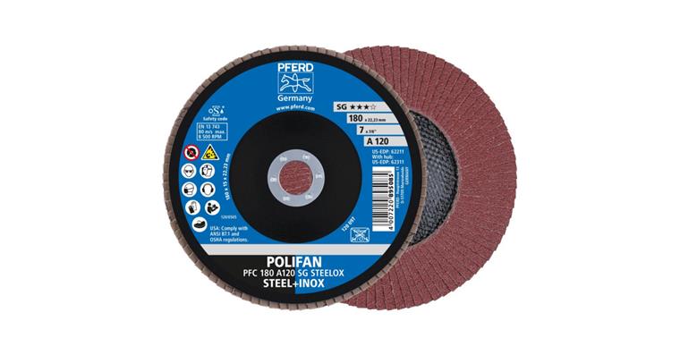 Fächerschleifscheibe POLIFAN SG STEELOX konisch PFC 180x22,23 mm Z36