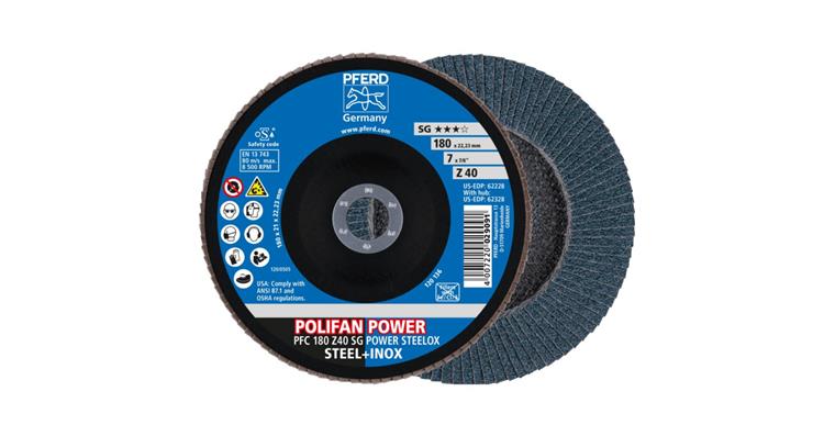 Fächerschleifscheibe POLIFAN POWER SG STEELOX konisch PFC 180x22,23 mm Z40