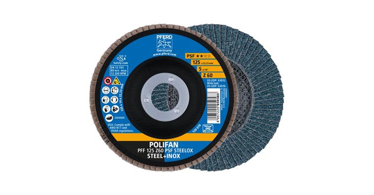 Fächerschleifscheibe POLIFAN PSF STEELOX flach PFF 125x22,23 mm Z60