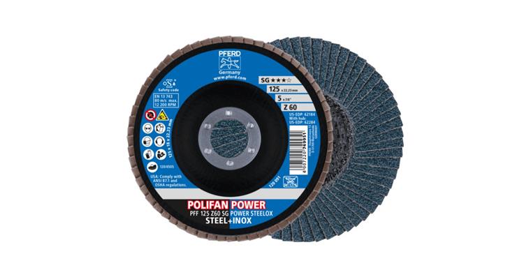 Fächerschleifscheibe POLIFAN POWER SG POWER STEELOX flach PFF Ø 125 mm flac Z60