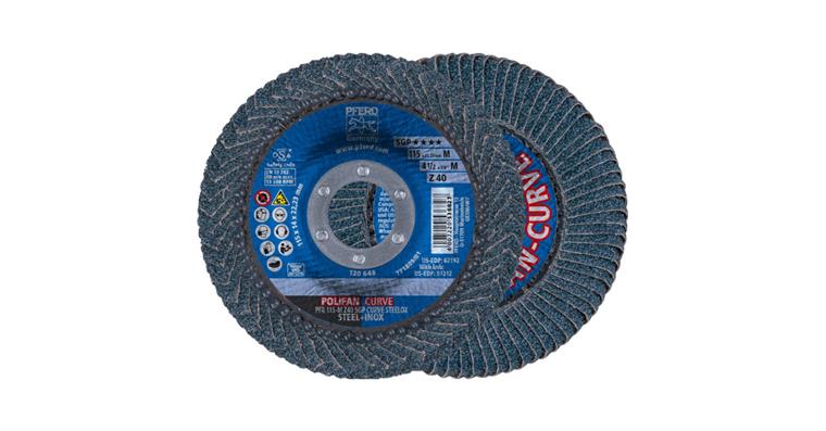 Fächerschleifscheibe POLIFAN CURVE SGP STEELOX PFR 115x22,23 mm Z40