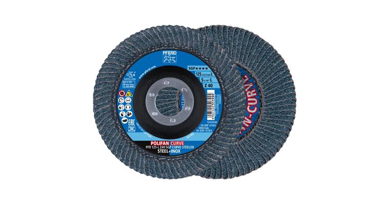 Fächerschleifscheibe POLIFAN CURVE SGP STEELOX PFR 125x22,23 mm Z40