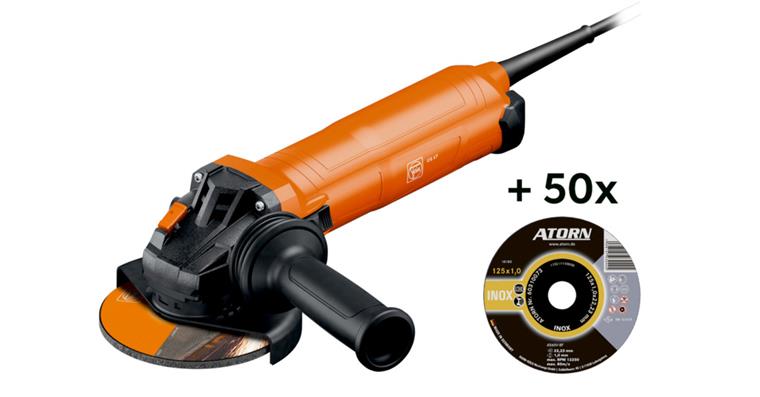 1099800067 Winkelschleifer-Set CG17-125 1700 Watt Ø125mm + 50 Trennscheiben 125x1,0mm